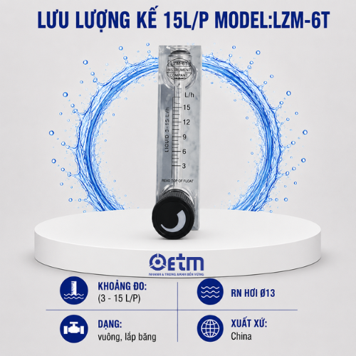 Lưu lượng kế 15L/P Model:LZM-6T